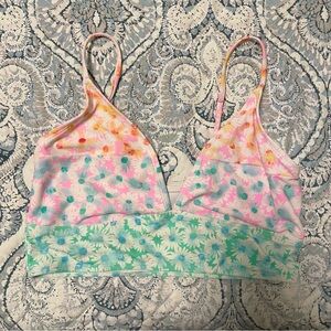 Floral Pastel Daisy Bralette Bikini Bathing Suit Top